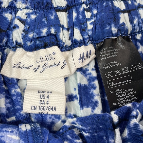 H&M cotton mini skirt, elastic waistband, tie dye, Size 4, XS - Picture 2 of 10